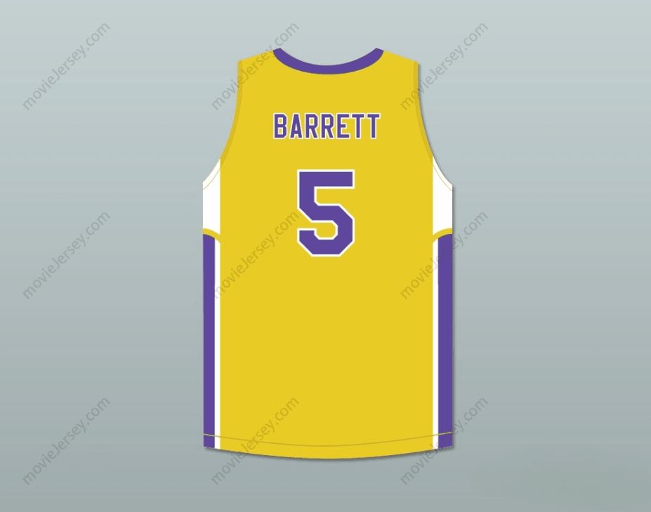 CUSTOM ANY Name Number R.J. BARRETT 5  ACADEMY  YELLOW BASKETBALL JERSEY Top Stitched S-6XL