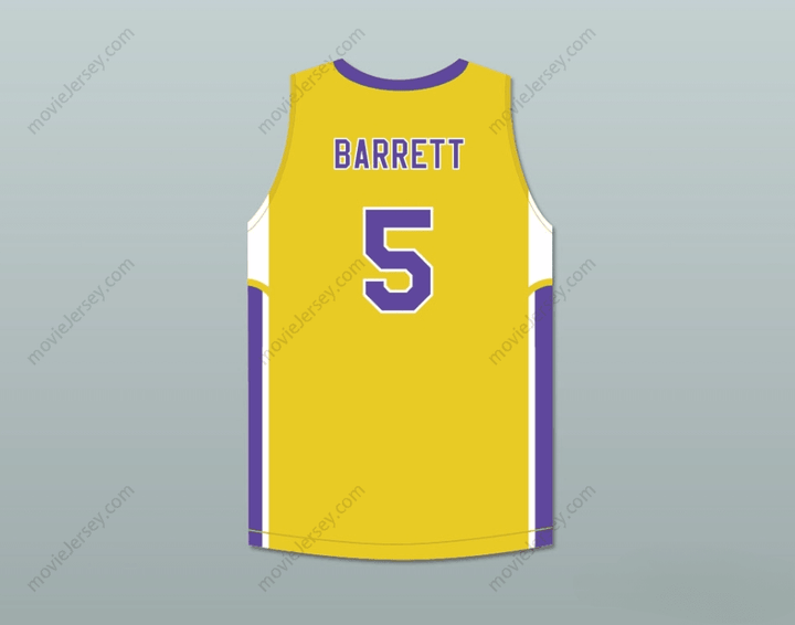 CUSTOM ANY Name Number R.J. BARRETT 5  ACADEMY  YELLOW BASKETBALL JERSEY Top Stitched S-6XL