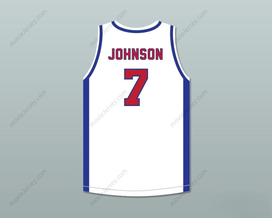 CUSTOM ANY Name Number CARL JOHNSON 7 LOS SANTOS SAINTS WHITE BASKETBALL JERSEY Top Stitched S-6XL