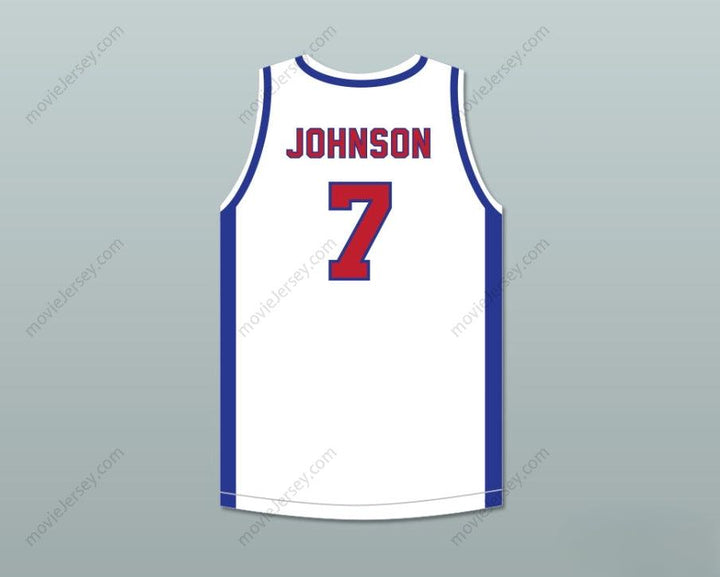 CUSTOM ANY Name Number CARL JOHNSON 7 LOS SANTOS SAINTS WHITE BASKETBALL JERSEY Top Stitched S-6XL