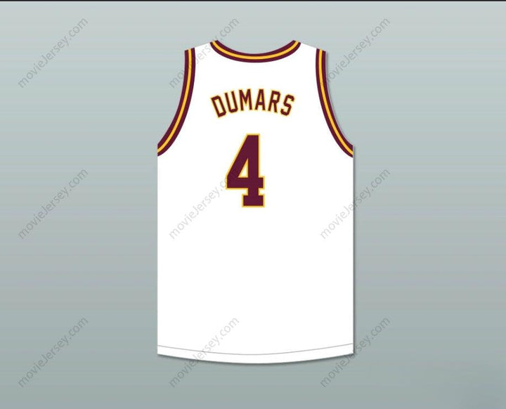 CUSTOM ANY Name Number JOE DUMARS 4  CENTRAL HIGH SCHOOL CHIEFS WHITE BASKETBALL JERSEY 1 Top Stitched S-6XL