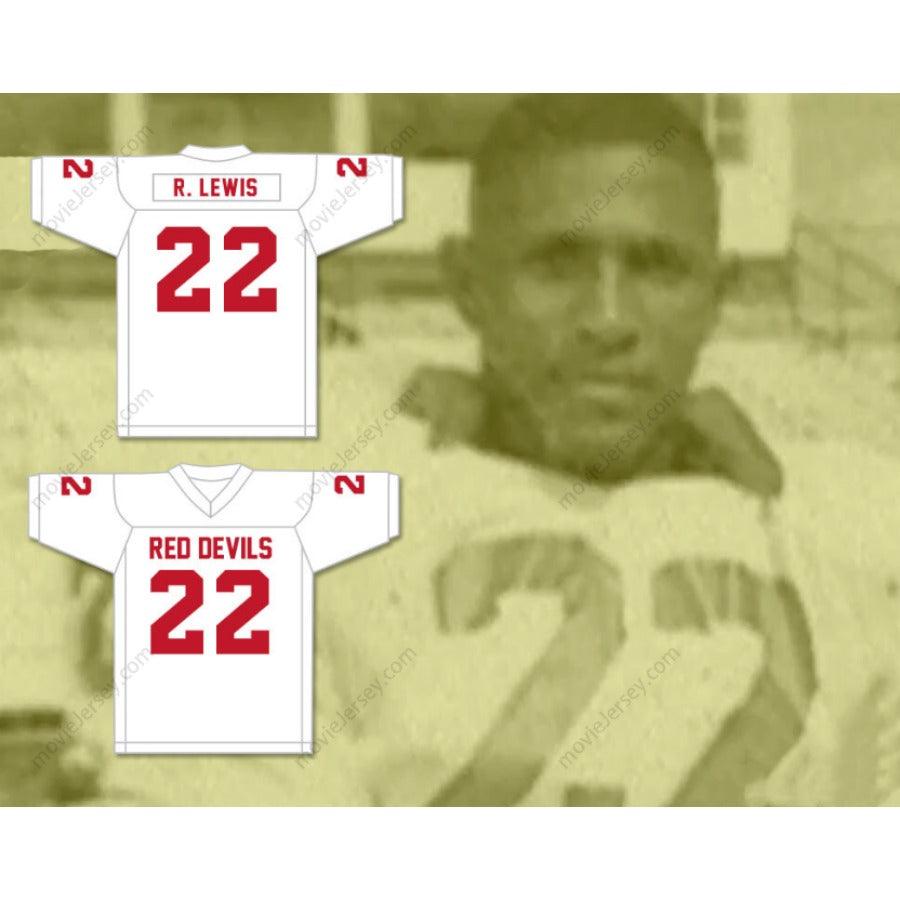 CUSTOM ANY Name Number RAY LEWIS 22 KATHLEEN HIGH SCHOOL RED DEVILS WHITE FOOTBALL JERSEY Top Stitched S-6XL