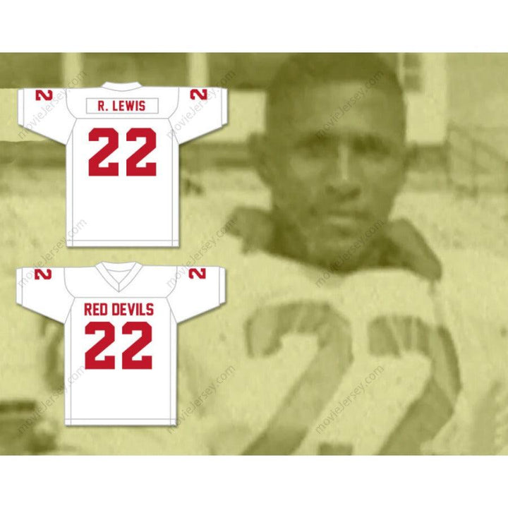 CUSTOM ANY Name Number RAY LEWIS 22 KATHLEEN HIGH SCHOOL RED DEVILS WHITE FOOTBALL JERSEY Top Stitched S-6XL