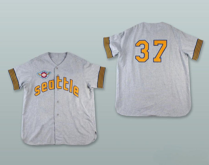 Custom Any Name Number  PILOTS 37 GRAY BASEBALL JERSEY Top Stitched S-6XL