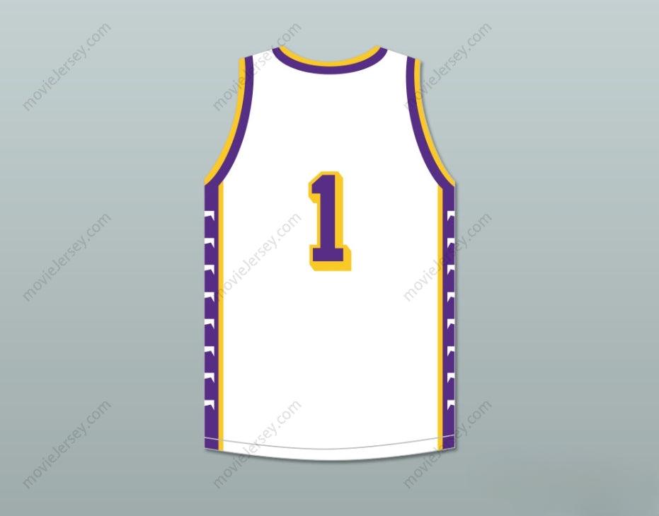 CUSTOM ANY Name Number CHRIS BOSH 1 LINCOLN HIGH SCHOOL  TIGERS WHITE BASKETBALL JERSEY 1 Top Stitched S-6XL