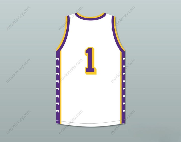 CUSTOM ANY Name Number CHRIS BOSH 1 LINCOLN HIGH SCHOOL  TIGERS WHITE BASKETBALL JERSEY 1 Top Stitched S-6XL