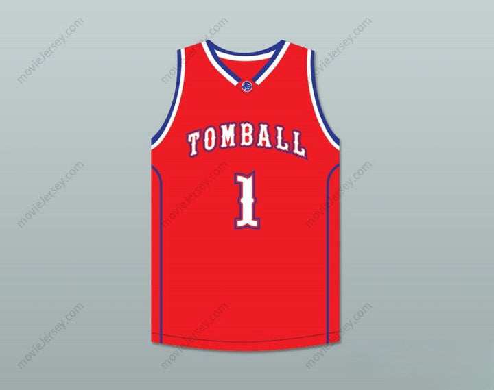 CUSTOM ANY Name Number JIMMY BUTLER 1  HIGH SCHOOL COUGARS RED BASKETBALL JERSEY Top Stitched S-6XL