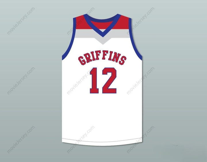 CUSTOM ANY Name Number ZION WILLIAMSON 12  DAY SCHOOL GRIFFINS WHITE BASKETBALL JERSEY 3 Top Stitched S-6XL