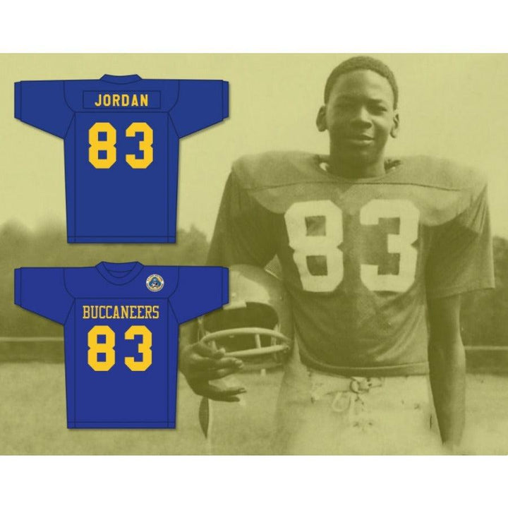 CUSTOM ANY Name Number BUCCANEERS BLUE MICHAEL JORDAN 83 Football Jersey Top Stitched S-6XL