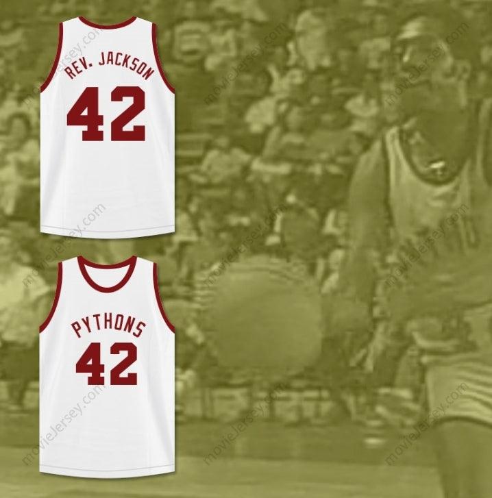 CUSTOM ANY Name Number REVEREND GRADY JACKSON 42  PYTHONS BASKETBALL JERSEY THE FISH THAT SAVED  Top Stitched S-6XL