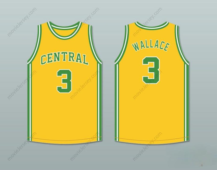 CUSTOM ANY Name Number BEN WALLACE 3 CENTRAL HIGH SCHOOL HAYNEVILLE LIONS YELLOW BASKETBALL JERSEY Top Stitched S-6XL