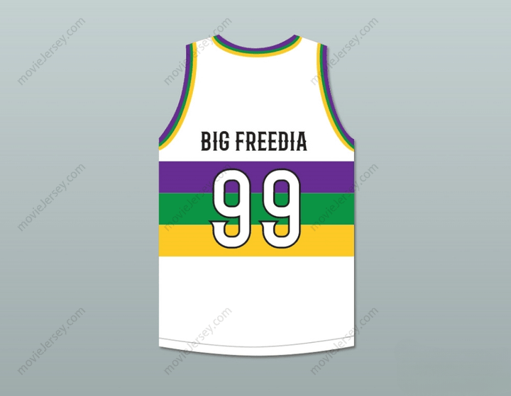 CUSTOM ANY Name Number BIG FREEDIA 99 NOLA BOUNCE WHITE BASKETBALL JERSEY Top Stitched S-6XL