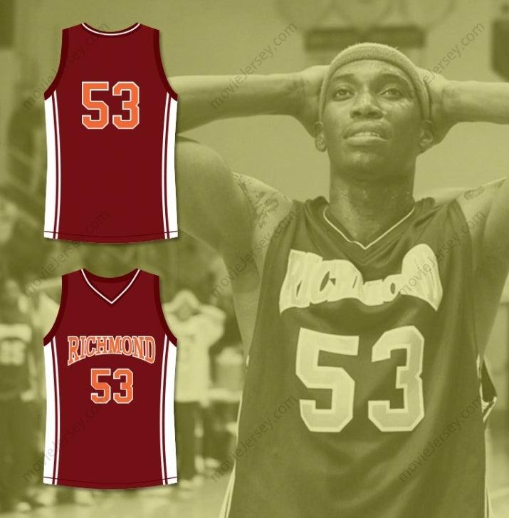 CUSTOM ANY Name Number JUNIOR BATTLE 53 RICHMOND OILERS HOME BASKETBALL JERSEY COACH Top Stitched S-6XL