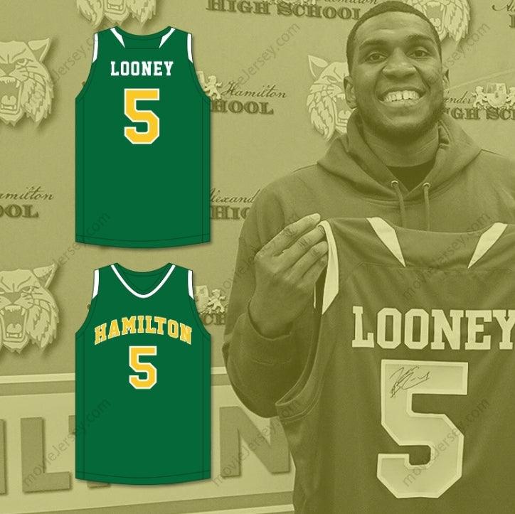 CUSTOM ANY Name Number KEVON LOONEY 5 ALEXANDER  HIGH SCHOOL WILDCATS GREEN BASKETBALL JERSEY 6 Top Stitched S-6XL