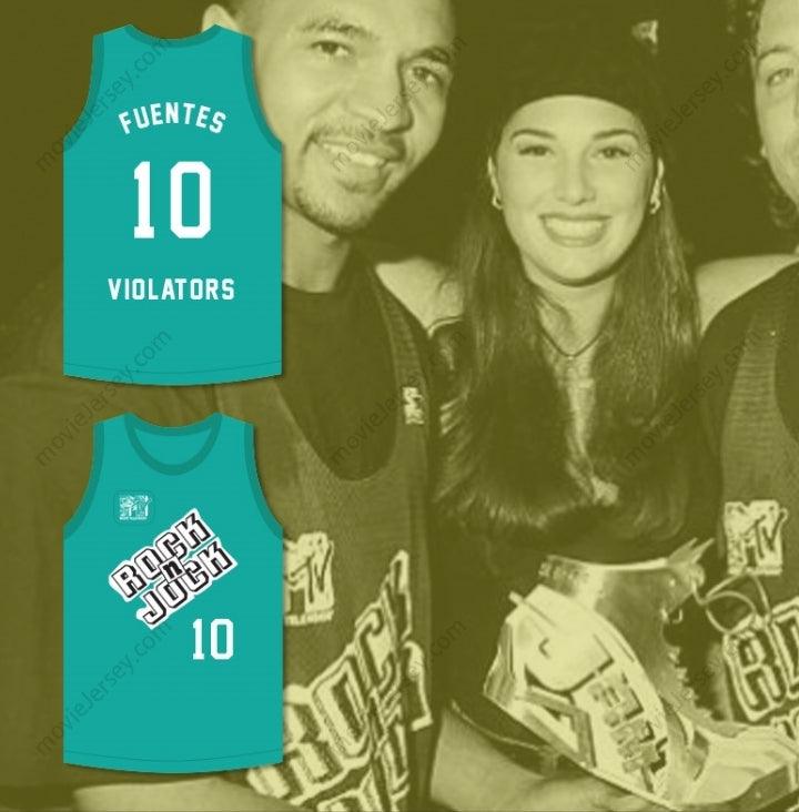 CUSTOM ANY Name Number DAISY FUENTES 10 VIOLATORS BASKETBALL JERSEY 3RD ANNUAL ROCK N' JOCK B-BALL JAM 1993 Top Stitched S-6XL