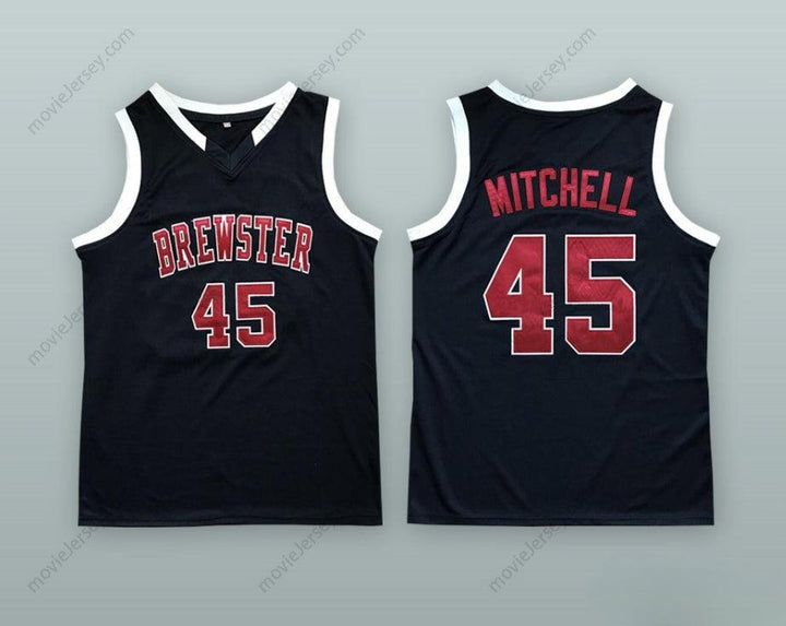 CUSTOM ANY Name Number DONOVAN MITCHELL 45 BOBCATS BLACK BASKETBALL JERSEY Top Stitched S-6XL