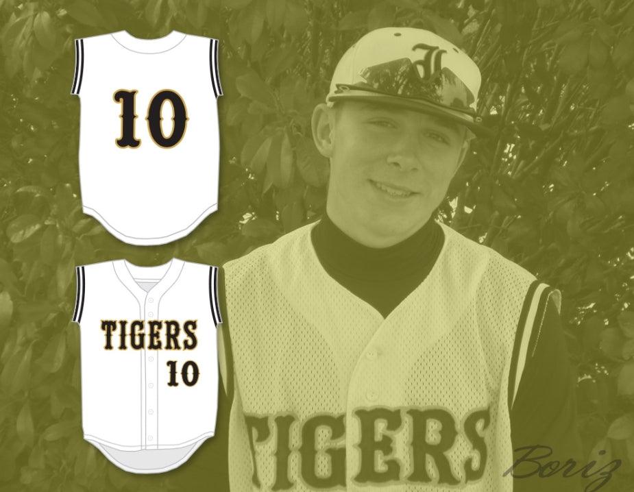 Custom Any Name Number TREVOR STORY 10  HIGH SCHOOL TIGERS WHITE BASEBALL JERSEY 1 Top Stitched S-6XL