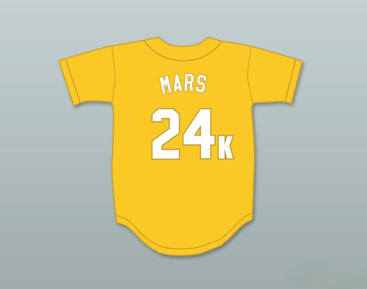 Custom Any Name Number BRUNO MARS 24K HOOLIGANS GOLD BASEBALL JERSEY BET AWARDS Top Stitched S-6XL
