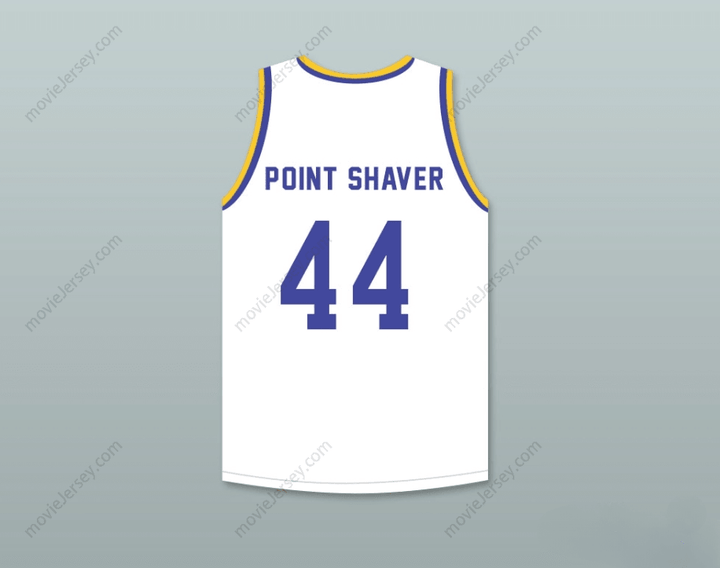 CUSTOM ANY Name Number ANTHONY C HALL TONY THE POINT SHAVER 44   WHITE BASKETBALL JERSEY WITH BLUE CHIPS PATCH Top Stitched S-6XL