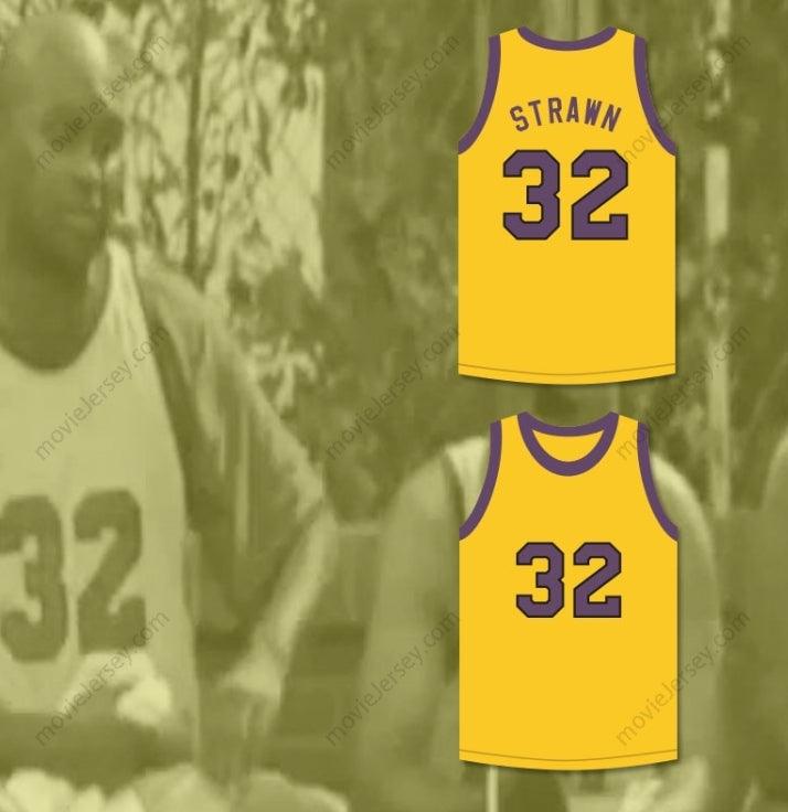 CUSTOM ANY Name Number TOMMY STRAWN 32 YELLOW BASKETBALL JERSEY MARTIN Top Stitched S-6XL