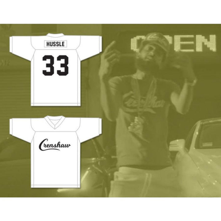 CUSTOM ANY Name Number NIPSEY HUSSLE 33 CRENSHAW Football Jersey Top Stitched S-6XL