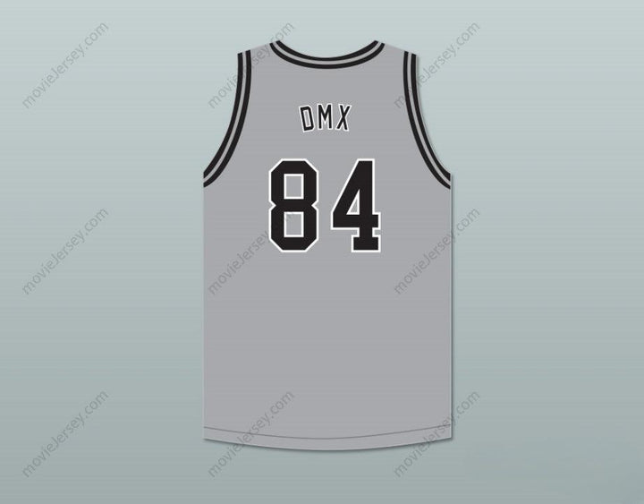 CUSTOM ANY Name Number DMX 84 ROUGH RYDERS GRAY BASKETBALL JERSEY 1 Top Stitched S-6XL