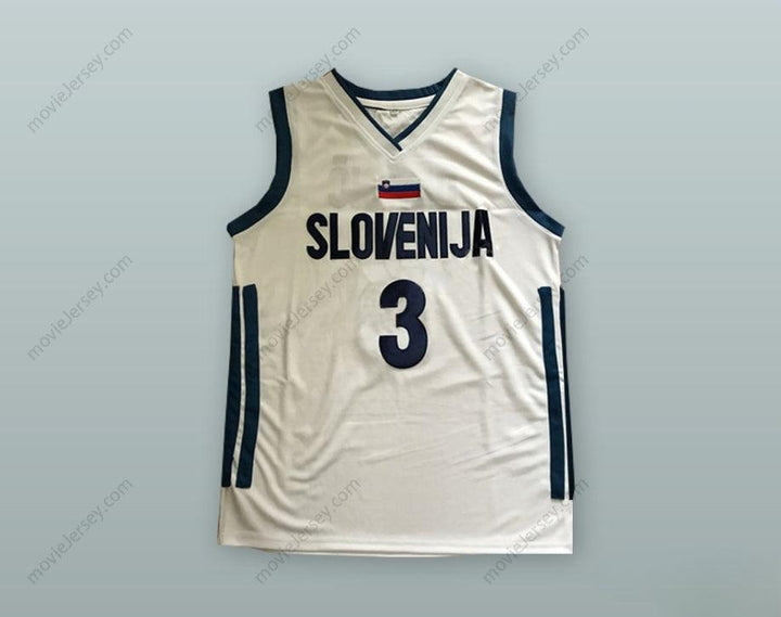 CUSTOM ANY Name Number GORAN DRAGIC 3 SLOVENIJA NATIONAL TEAM WHITE BASKETBALL JERSEY Top Stitched S-6XL