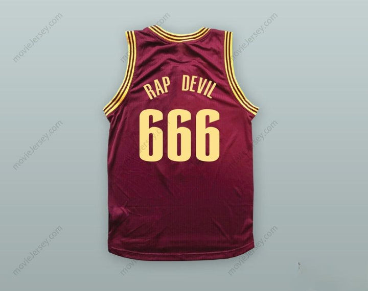 CUSTOM ANY Name Number MGK 666 RAP DEVIL MAROON BASKETBALL JERSEY Top Stitched S-6XL