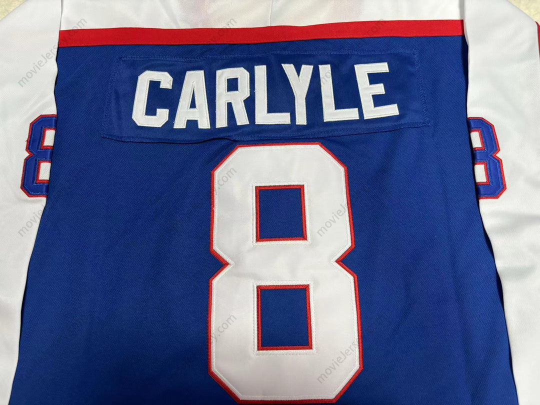 Custom Any Name Number RANDY CARLYLE 8 WINNIPEG JETS HOCKEY JERSEY Stitched Top Stitched S-6XL
