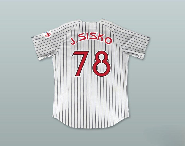 Custom Any Name Number JAKE SISKO 78 DEEP SPACE NINERS WHITE PINSTRIPED BASEBALL JERSEY Top Stitched S-6XL