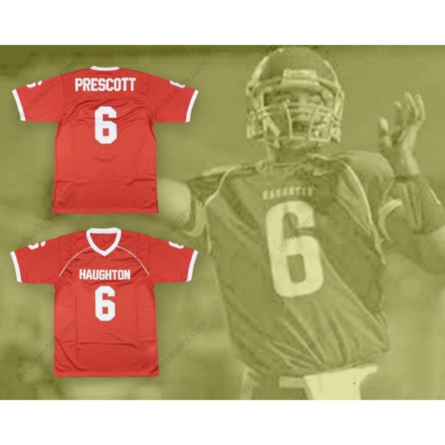 CUSTOM ANY Name Number DAK PRESCOTT 6 HAUGHTON HIGH SCHOOL RED FOOTBALL JERSEY Top Stitched S-6XL