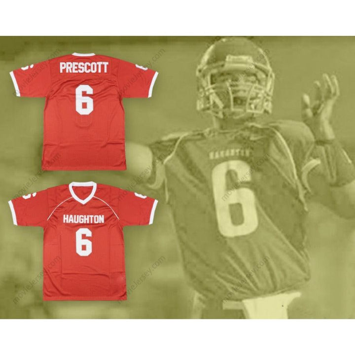 CUSTOM ANY Name Number DAK PRESCOTT 6 HAUGHTON HIGH SCHOOL RED FOOTBALL JERSEY Top Stitched S-6XL