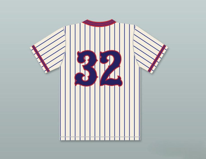 Custom Any Name Number NICK SWARDSON HOWIE GOODMAN 32 BENCHWARMERS PINSTRIPED BASEBALL JERSEY Top Stitched S-6XL