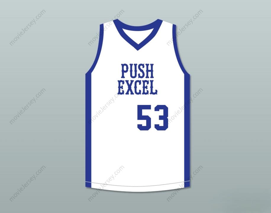 CUSTOM ANY Name Number HERB WILLIAMS 53 PUSH EXCEL PRO BASKETBALL CLASSIC WHITE BASKETBALL JERSEY 1985 CHARITY EVENT Top Stitched S-6XL