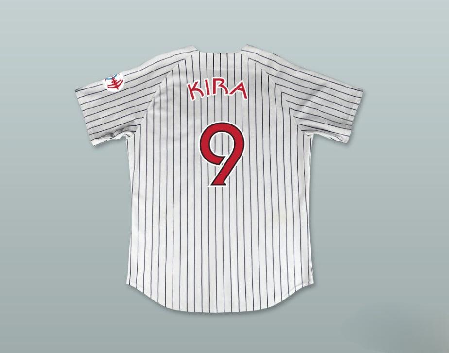 Custom Any Name Number COLONEL KIRA 9 DEEP SPACE NINERS WHITE PINSTRIPED BASEBALL JERSEY Top Stitched S-6XL