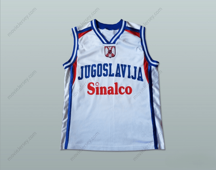 CUSTOM ANY Name Number YUGOSLAVIA BASKETBALL JERSEY STITCH SEWN ANY PLAYER OR NUMBER Top Stitched S-6XL