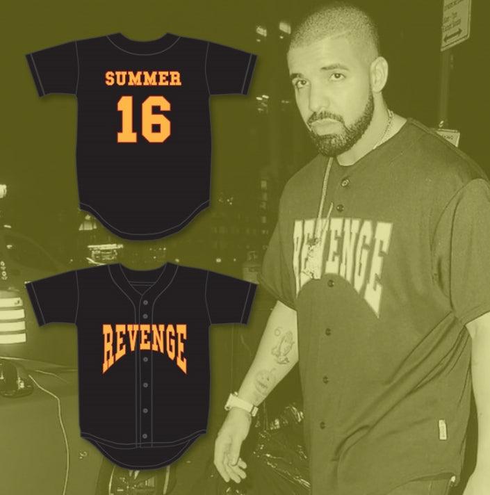 Custom Any Name Number DRAKE SUMMER 16 REVENGE BASEBALL JERSEY Top Stitched S-6XL