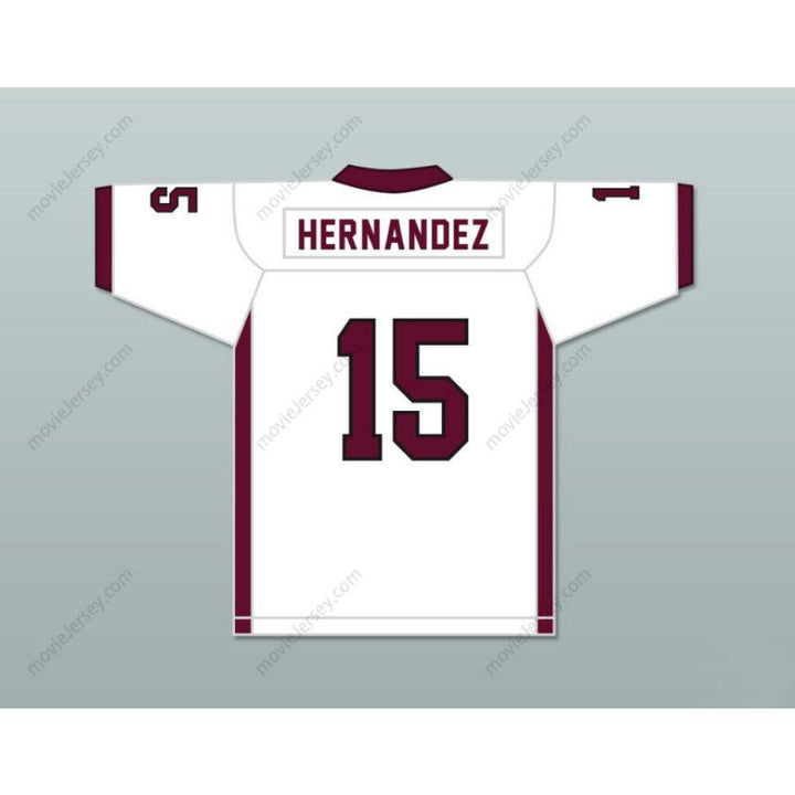 CUSTOM ANY Name Number CUSTOM AARON HERNANDEZ 15 BRISTOL CENTRAL RAMS MAROON FOOTBALL JERSEY VERSION Top Stitched S-6XL
