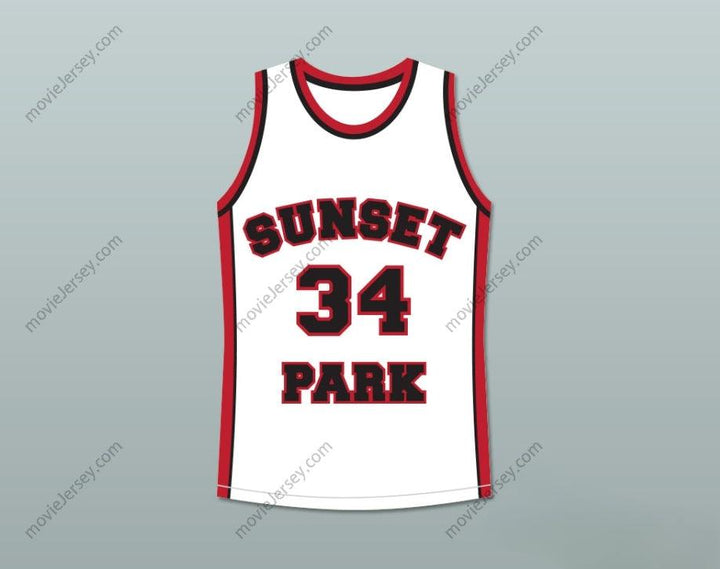 CUSTOM ANY Name Number GUY TORRY BOO MAN 34 SUNSET PARK WHITE BASKETBALL JERSEY Top Stitched S-6XL