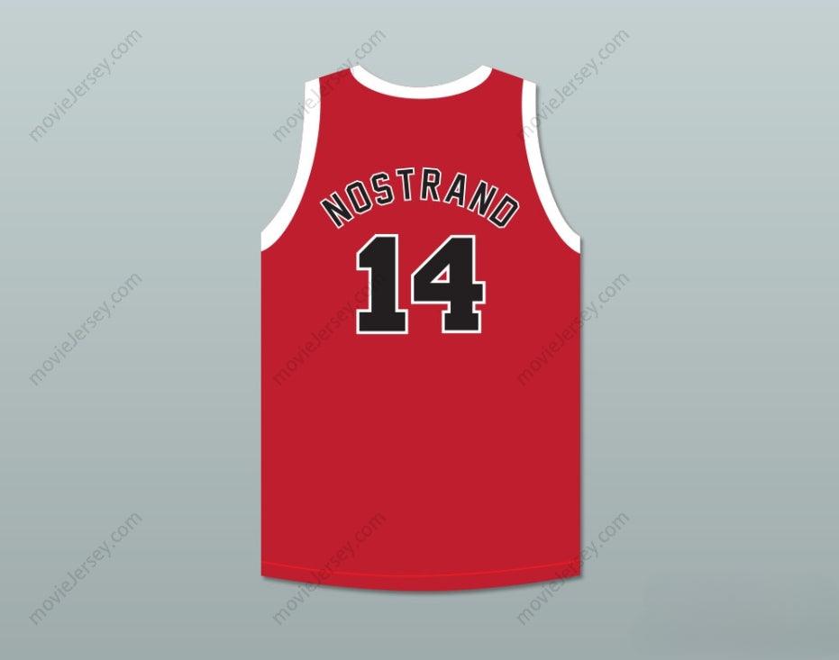 CUSTOM ANY Name Number GEORGE NOSTRAND 14 PROVIDENCE STEAMROLLERS RED BASKETBALL JERSEY 2 Top Stitched S-6XL