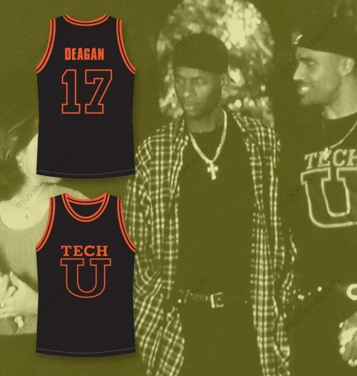 CUSTOM ANY Name Number RICK FOX CHICK DEAGAN 17 TECH U BLACK BASKETBALL JERSEY HE GOT GAME Top Stitched S-6XL