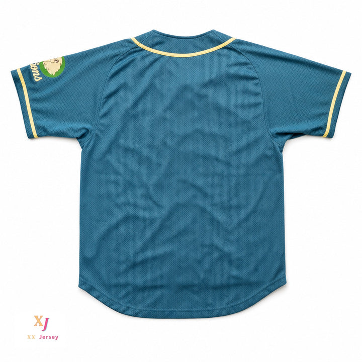 Custom Any Name Number SEIBU LIONS TEAL BUTTON DOWN BASEBALL JERSEY Top Stitched S-6XL