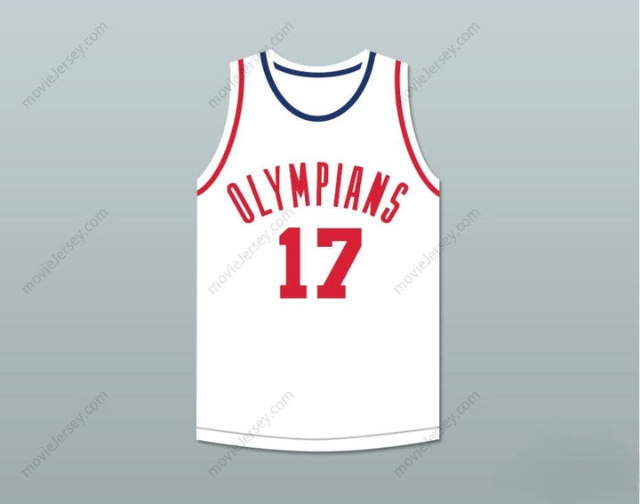 CUSTOM ANY Name Number WALLACE JONES 17  OLYMPIANS WHITE BASKETBALL JERSEY Top Stitched S-6XL