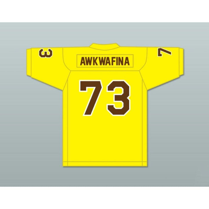 CUSTOM ANY Name Number AWKWAFINA 73 YELLOW Football Jersey Top Stitched S-6XL