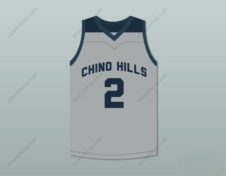 CUSTOM ANY Name Number LONZO BALL 2   HIGH SCHOOL HUSKIES GRAY BASKETBALL JERSEY Top Stitched S-6XL