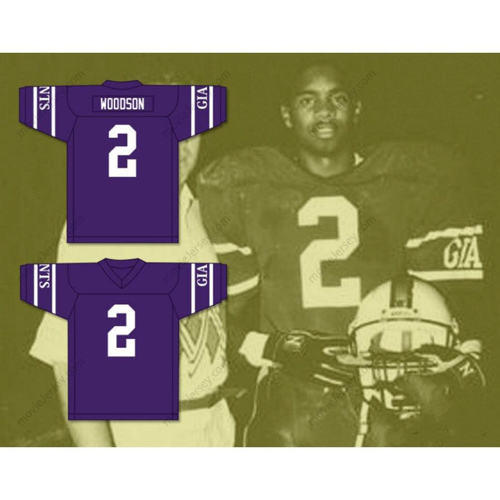 CUSTOM ANY Name Number CHARLES WOODSON 2 FREMONT ROSS HIGH SCHOOL LITTLE GIANTS Football Jersey Top Stitched S-6XL