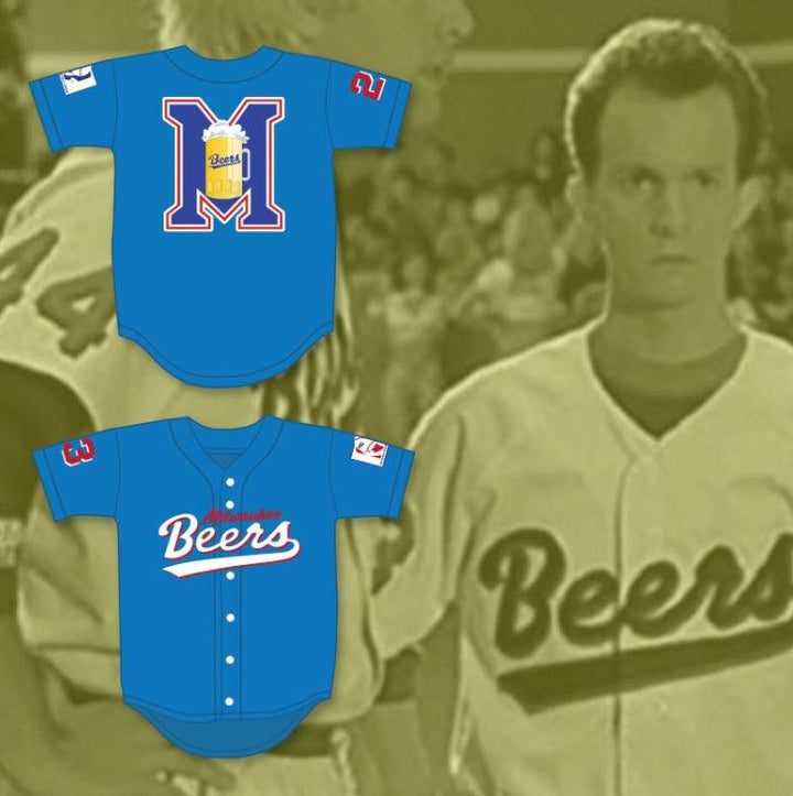 Custom Any Name Number KENNY SCOLARI 23  BEERS LOGO DELUXE BASEKETBALL BLUE BASEBALL JERSEY Top Stitched S-6XL