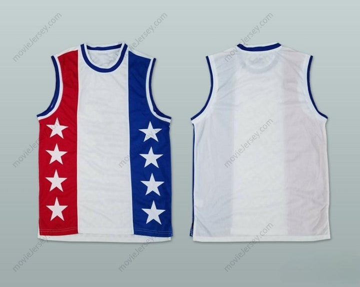 CUSTOM ANY Name Number RED WHITE AND BLUE WITH STARS BASKETBALL JERSEY Top Stitched S-6XL