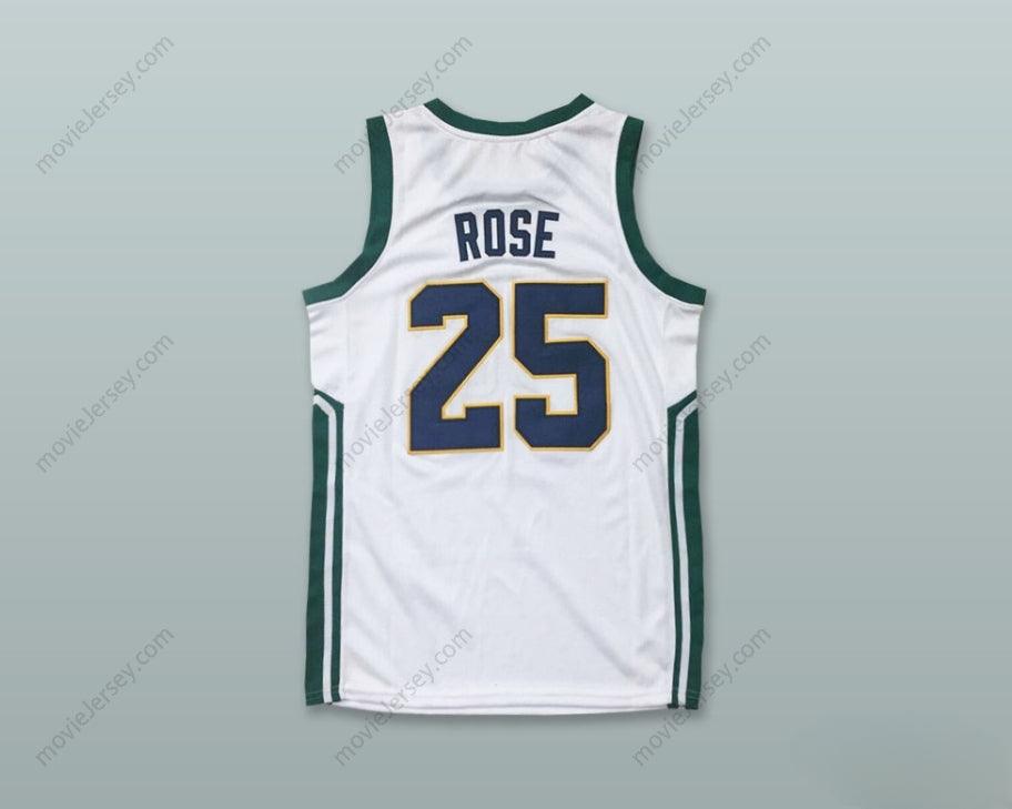 CUSTOM ANY Name Number DERRICK ROSE 25 SIMEON CAREER ACADEMY WOLVERINES WHITE BASKETBALL JERSEY Top Stitched S-6XL