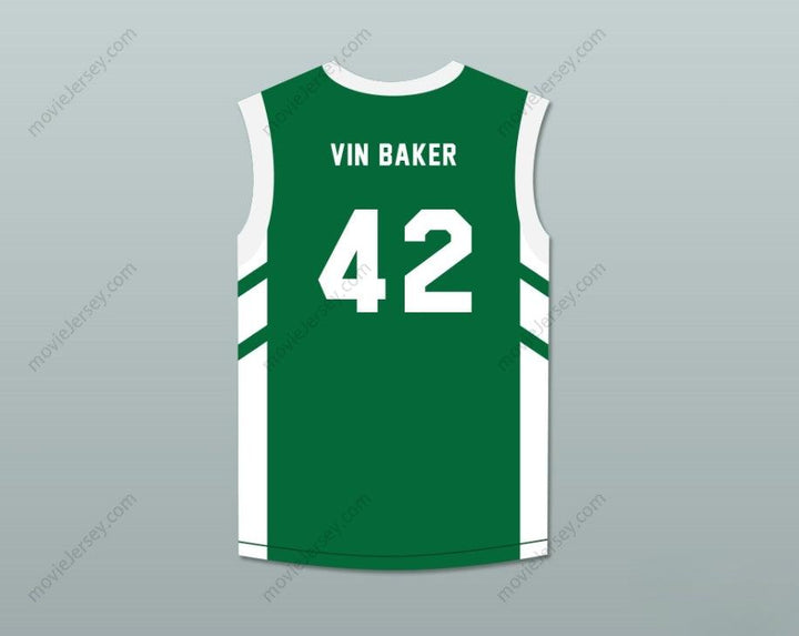 CUSTOM ANY Name Number VIN BAKER 42 GREEN BASKETBALL JERSEY DENNIS RODMAN'S BIG BANG IN PYONGYANG Top Stitched S-6XL